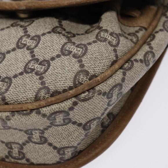 GUCCI GG Plus Supreme Shoulder Bag PVC Beige Gold Auth bs28630 - Picture 14 of 16